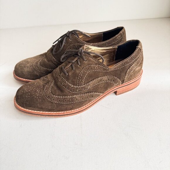 Johnston and Murphy Brown Suede Lace up Loafers 9 - Picture 5 of 9